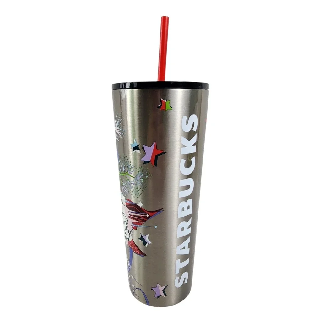 Starbucks Christmas 2023 Festive Stars Ornaments Stainless Steel Tumbler 24 Oz
